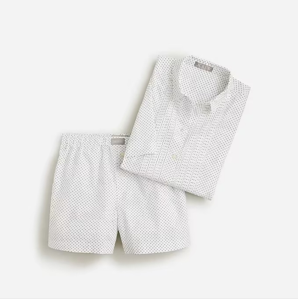 NWT JCREW cropped boxer Pajamas set